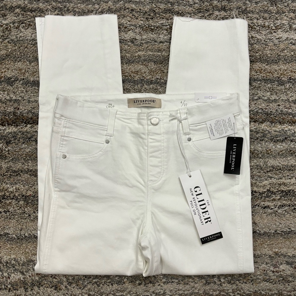 Liverpool White Ankle Crop Jeans
